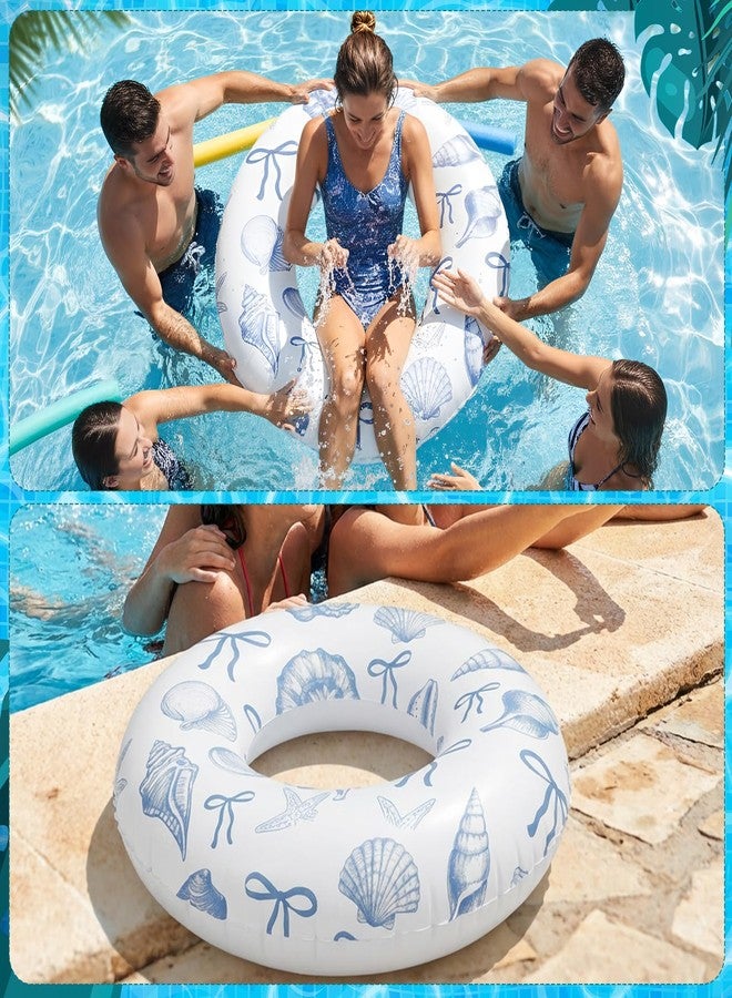 ShinyRelief عوامة حمام سباحة قابلة للنفخ من ShinyRelief، قطعتان، لون أزرق، بتصميم "كوكيت" (Ploro Beach Coquette). عوامات حمام سباحة قابلة للنفخ، حلقات سباحة، مستلزمات عوامات مائية خارجية. - Image 5