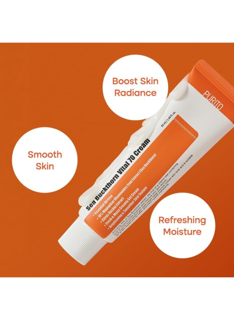 Purito Sea Buckthorn Vital 70 Cream | Brightening, Glow Boosting & Vitamin C-Rich Hydration - Image 5