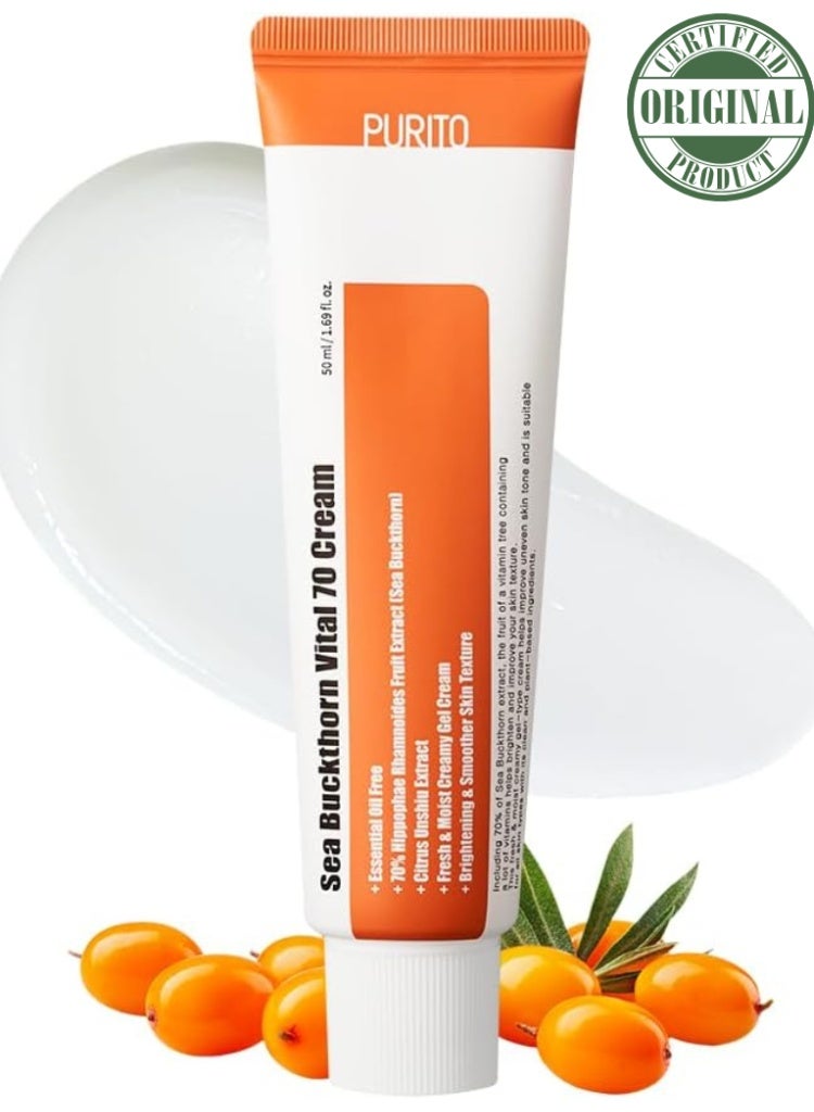 Purito Sea Buckthorn Vital 70 Cream | Brightening, Glow Boosting & Vitamin C-Rich Hydration - Image 1