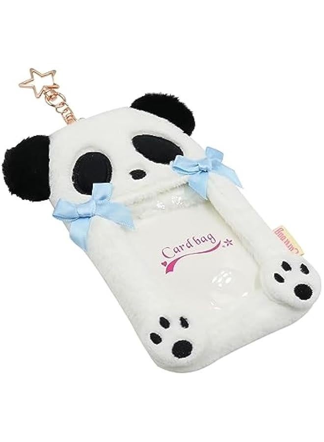 Generic Plush Postcards Sleeve Photocard Holder Id Credit Card Case Protection Cover Bank Card Protector Birthday Gift,Panda 1#  - Image 2