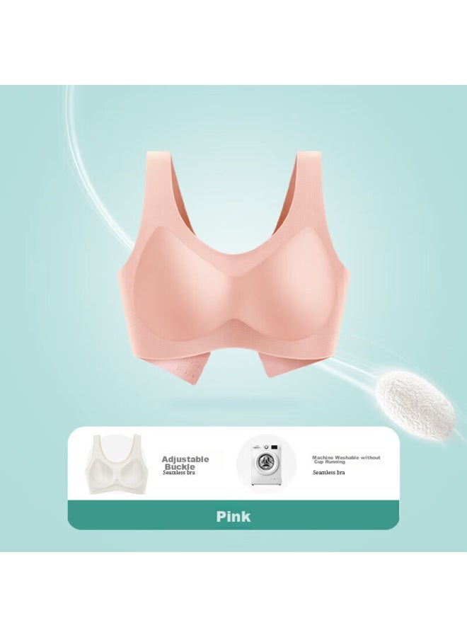 Mei Ya Ting Meiyating Women's Bra, Wireless, Silk, Fixed Cups, Seamless, Push-up For Small Side Support, Beautiful Back, Thin Style, XL - Image 2