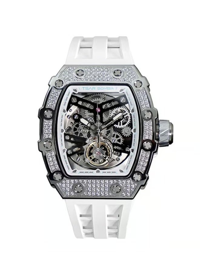 TSAR BOMBA TB8208D-05 21 Jewels Diamond Like CZ Stone Automatic Watch for Men