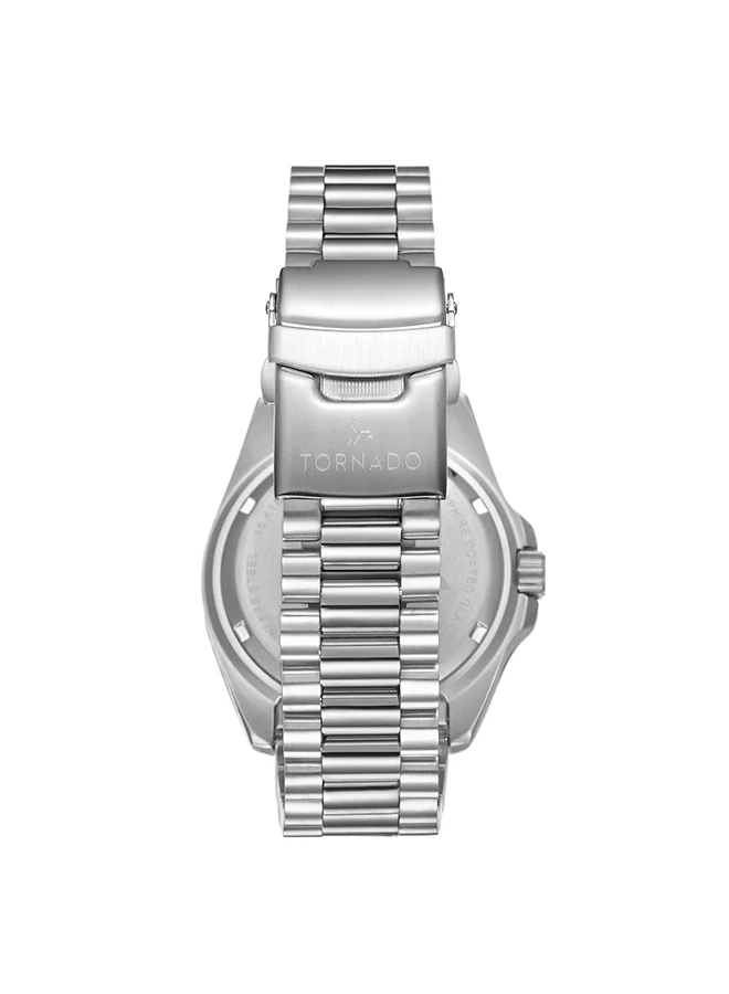 TORNADO Men's Stainless Steel Analog Watch T22001-SBSHB - 42x50 mm