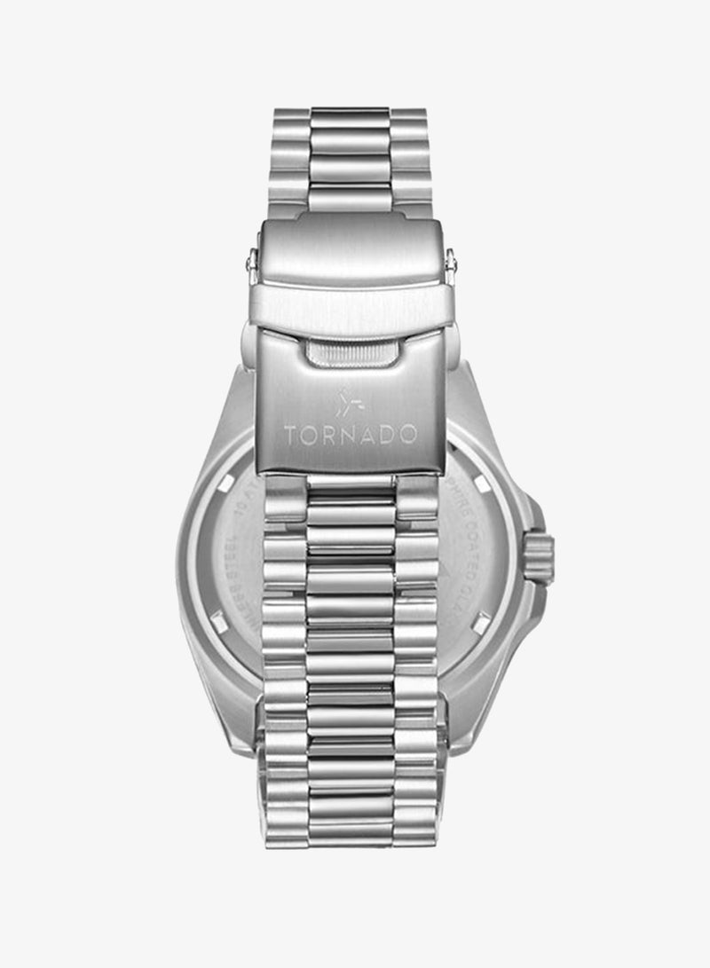 TORNADO Men's Stainless Steel Analog Watch T22001-SBSHB - 42x50 mm - Image 3