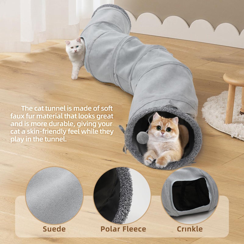 Levesica Pet Cat Tunnel Tube 2 Way Collapsible S-Shaped - Image 4
