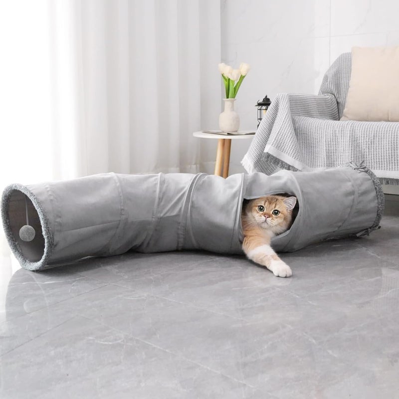 Levesica Pet Cat Tunnel Tube 2 Way Collapsible S-Shaped - Image 1