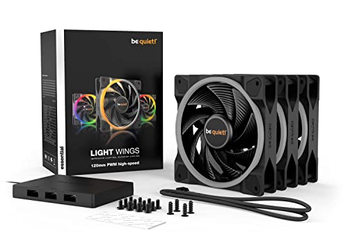 be quiet! Light Wings 120mm PWM High Speed Low Noise Premium ARGB Cooling Fan | 4-Pin | Ideal for Radiators and Heat Syncs | 3-Pack | Black | BL077 - Image 3
