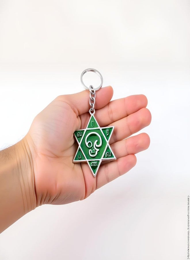 M Men Style Aalayam Selveer Om Saravana Bhava Metal Keychain | Lord Murugan Subramanya Religious Key Ring | Hindu God Spiritual Keychain for Car, Bike & Home Keys SKey2025727 - Image 4