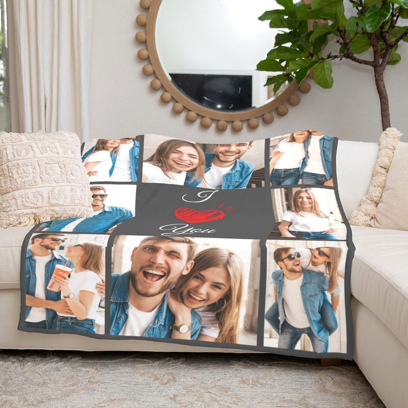 inkArts هدايا أحبك للأزواج، بطانية مخصصة لصديقة، بطانية مخصصة بالصور، صور البطانيات، صورة باستخدام عيد الميلاد المخصص الخاص بي - Image 5