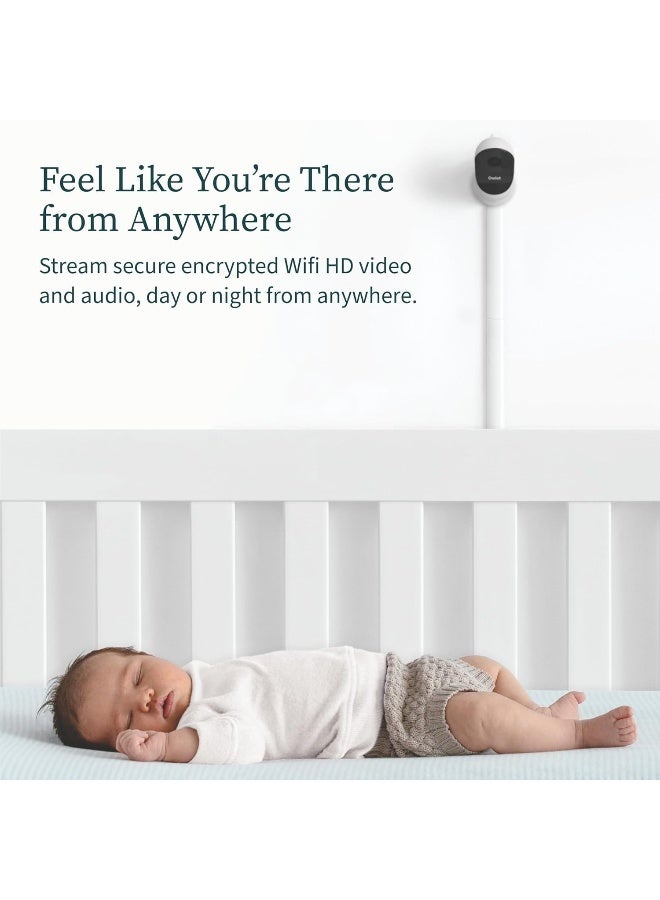 Owlet Cam 2 - Smart Baby Monitor Camera - Stream Secure HD Video and Audio with Night Vision, 4X Zoom, Wide Angle View and Sound, Motion and Cry Notifications - White - Image 2