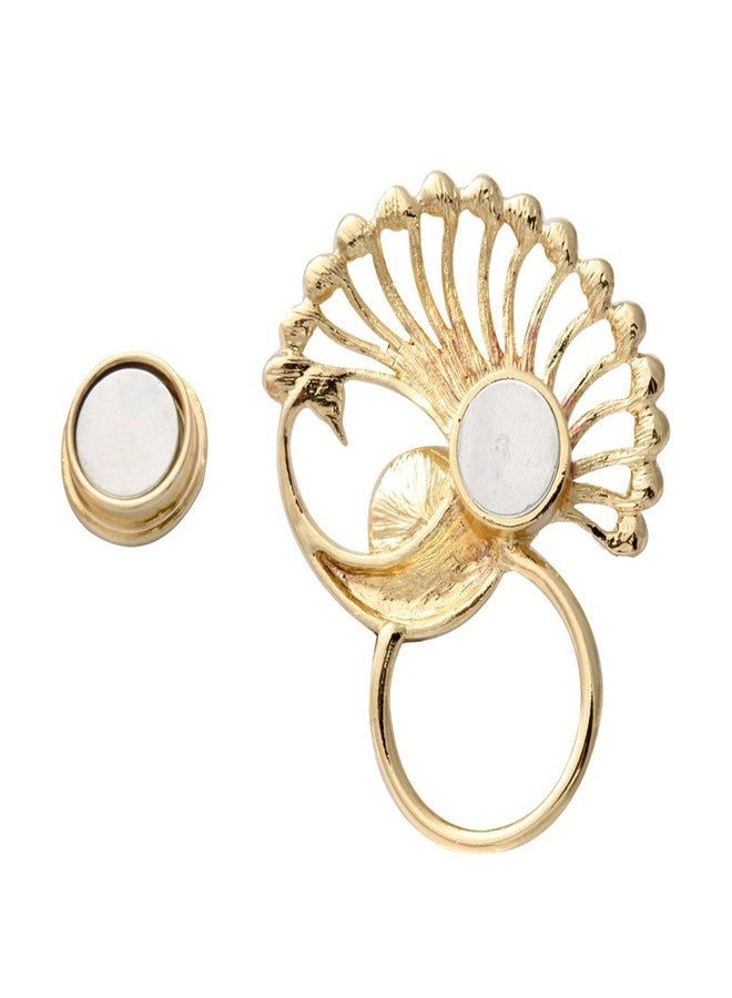 نوماندا مجوهرات نسائية بيجو مشبك مغناطيسي على شكل طاووس مرصع بالكريستال الملون علاقة نظارات شمسية دبوس حامل نظارات مغناطيسي - Image 3