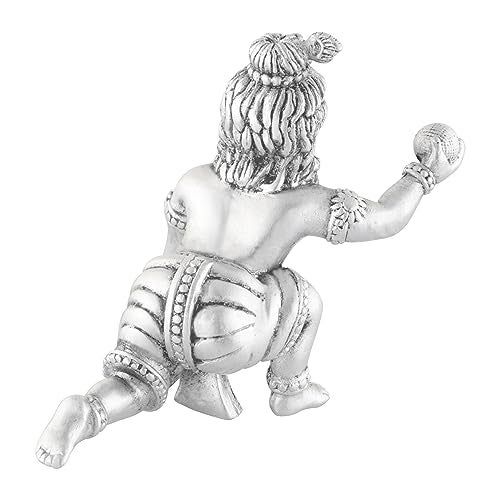PRD CARATCAFE Silver Bal Gopal Krishna Idol in 925 Pure Silver for Janamashtmi Pooja at Home Temple (Mandir) Office | 33-37 Gm | 1.8 x 1.5 Inches - Image 4