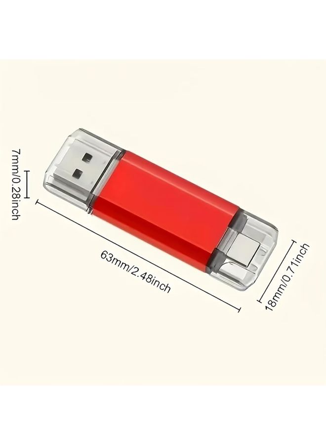 Silver 16GB Dual USB-C Flash Drive OTG for Android Smartphones PC Mac - Image 2