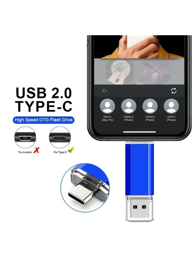 Silver 16GB Dual USB-C Flash Drive OTG for Android Smartphones PC Mac - Image 5