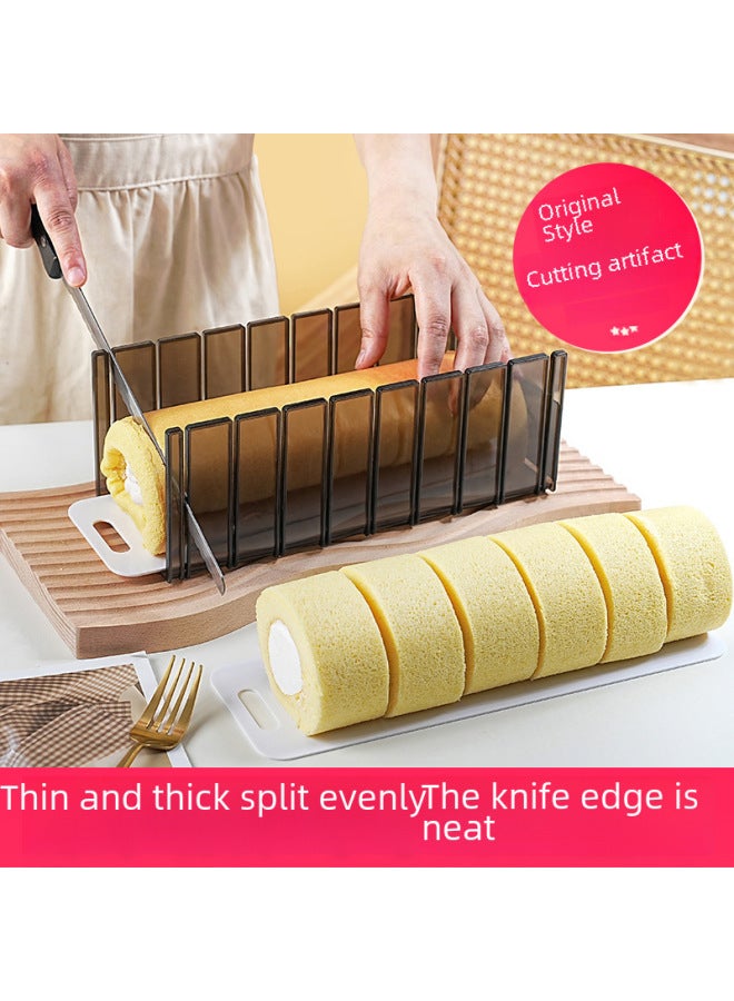 Professional Cake Roll Cutter Uniform Slicing Tool Commercial Bakery Kitchen Layering Aid Tool Durable Stainless Steel Material-Specifications:Cake Roll Slicer ] - Image 2