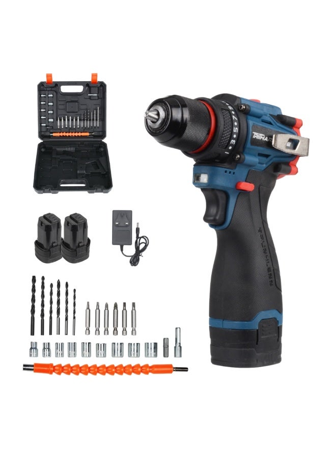 تريثاردوير مثقاب كهربائي لاسلكي بقوة 48 فولت مع بطاريتين وشاحن و22 قطعة ملحقات - Image 1
