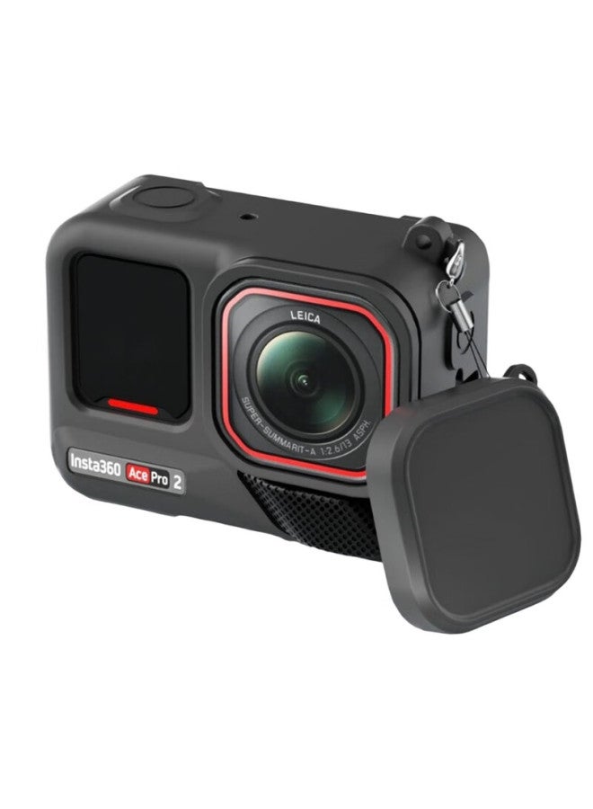 Qiye Silicone Case Protective Cover, Suitable For Insta360 Acepro2 Action Camera Accessories, Ace Pro2 Shell, Lens Cover, Hand Strap