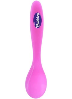 Bubbles Feeding Spoon for Baby Girl pack of 2 White with Pink It is made from BPA-free polypropylene (PP) which is gentle on your baby's gums and safe for the dishwasher.  The spoon is lightweight and easy to hold thanks to its easy-grip handle  - Image 4