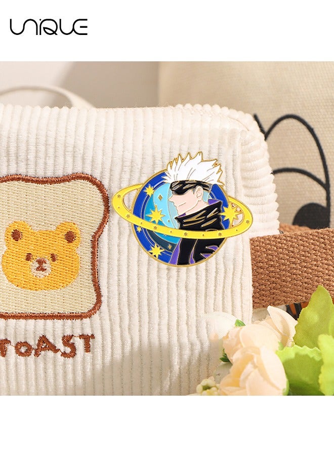 Unique 2Pcs Brooch - Satoru Gojo Brooch - Anime Cartoon Character Enamel Pin School Bag Shirt Denim Jacket Clothing DIY Gift Cosplay - Image 5