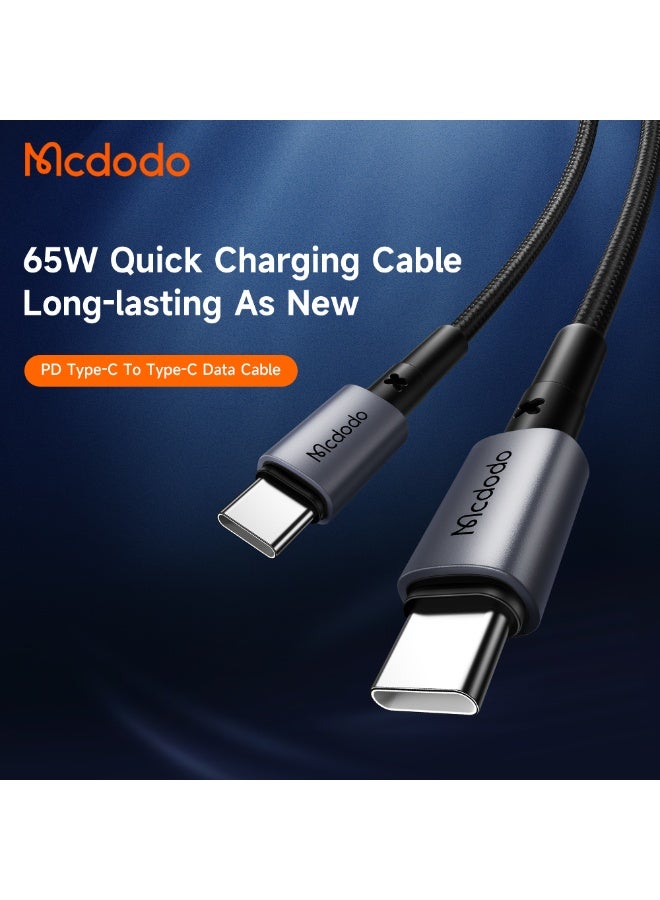 مكدودو Cable CA‑3130 – USB‑C to USB‑C, 65W PD Fast Charge, Nylon Braided, 1 m - Image 5