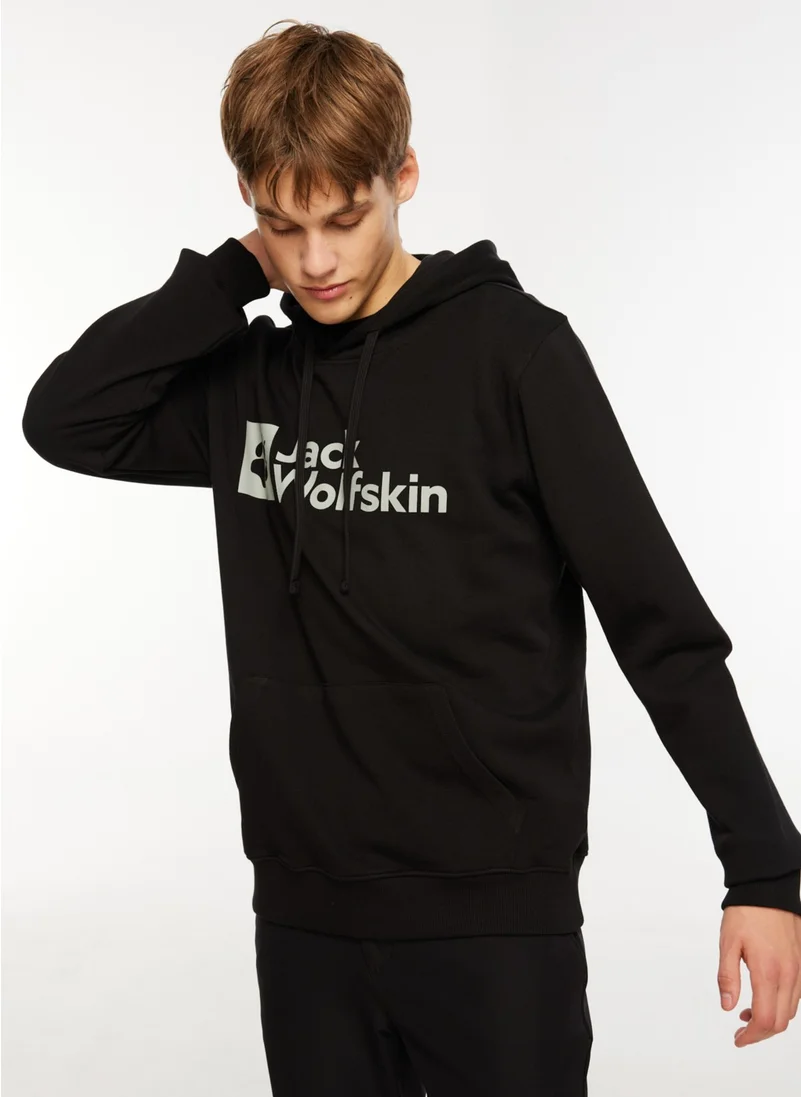 جاك ولفسكن Arthur Hoody Black Men's Hooded Sweatshirt 1000001TR