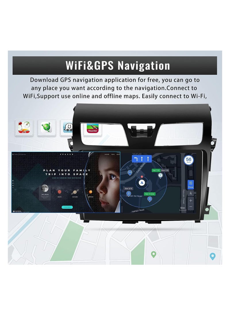 SHEZA STAR - Android Car Stereo for Nissan Altima 2013 2014 2015 2016 2017 2018 4GB RAM 64GB ROM Apple Carplay Support MirrorLink WiFi BT, 10 Inch 2.5D IPS Touch Screen with Backup Camera Included - Image 1