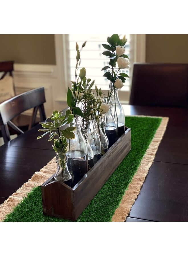 Green Christmas Table Runner, Artificial Grass Table Runner Decor for Wedding Party Bridal Shower (Color : 280CM) - Image 2