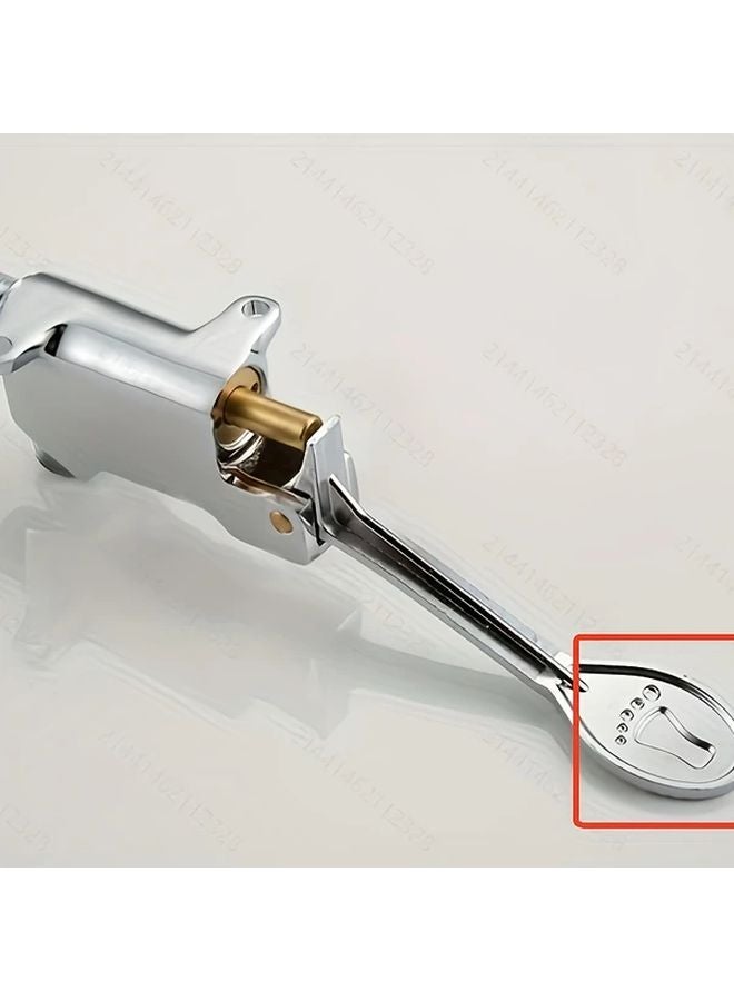 1 Set Floor Standing Foot Pedal Control Valve Single Cold Water Tap - Image 3