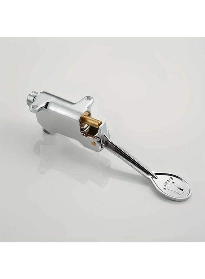 1 Set Floor Standing Foot Pedal Control Valve Single Cold Water Tap - Image 2