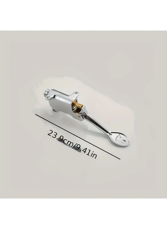 1 Set Floor Standing Foot Pedal Control Valve Single Cold Water Tap - Image 4