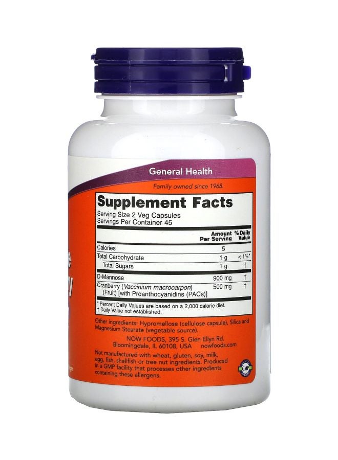 Now Foods Mannose Cranberry - 90 Veg Capsules - Image 2