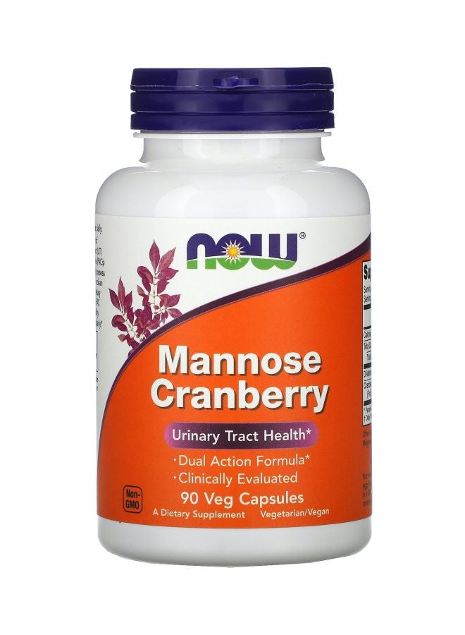 Now Foods Mannose Cranberry - 90 Veg Capsules - Image 1