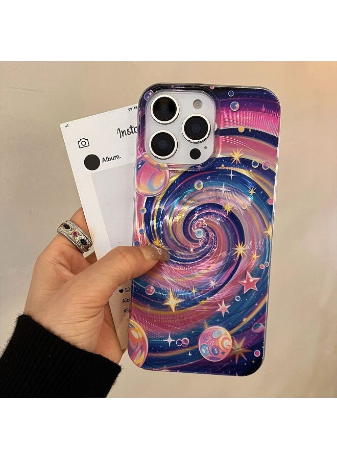 NIBEMINENT Vortex Universe Protective TPU Case Cover For iPhone 16 Pro