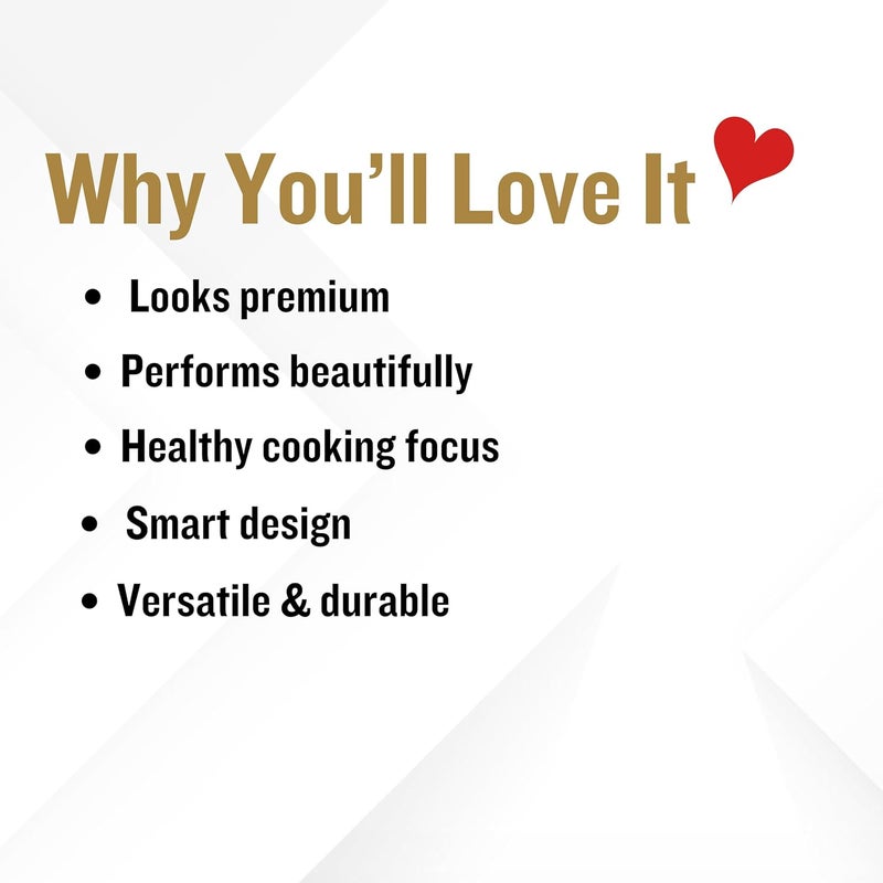 PLUMM Get Ceramic Cooking Pot with Glass Lid 28cm 6.9 Litre | Cooking Pots for Kitchen | Induction Base & Gas Stove | Non- Stick Cookware Biryani Pot Glass Lid with Steel Handle Steam Vent - Black - Image 5