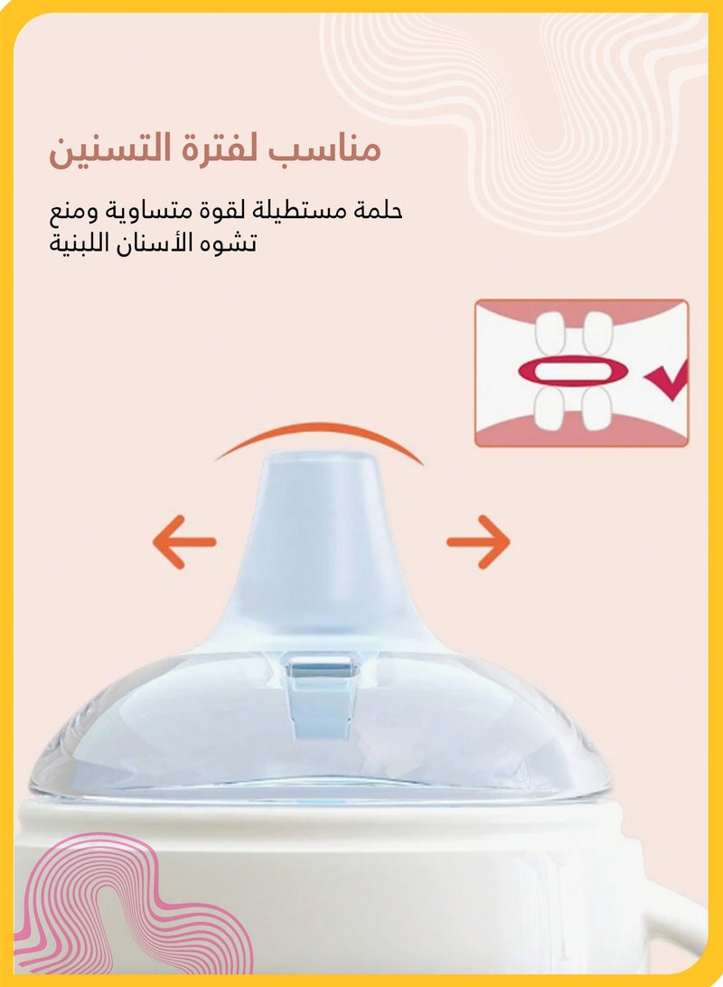 yeselino 240ml Liquid Silicone Baby Bottle, Training Cup, Single Pack, Soft Nipple Anti-Colic Feeding Bottle for Newborns, Squeeze to Feed Cup, Leak Proof, Portable, Ideal for Breastfeeding Combo (Blue) - Image 3