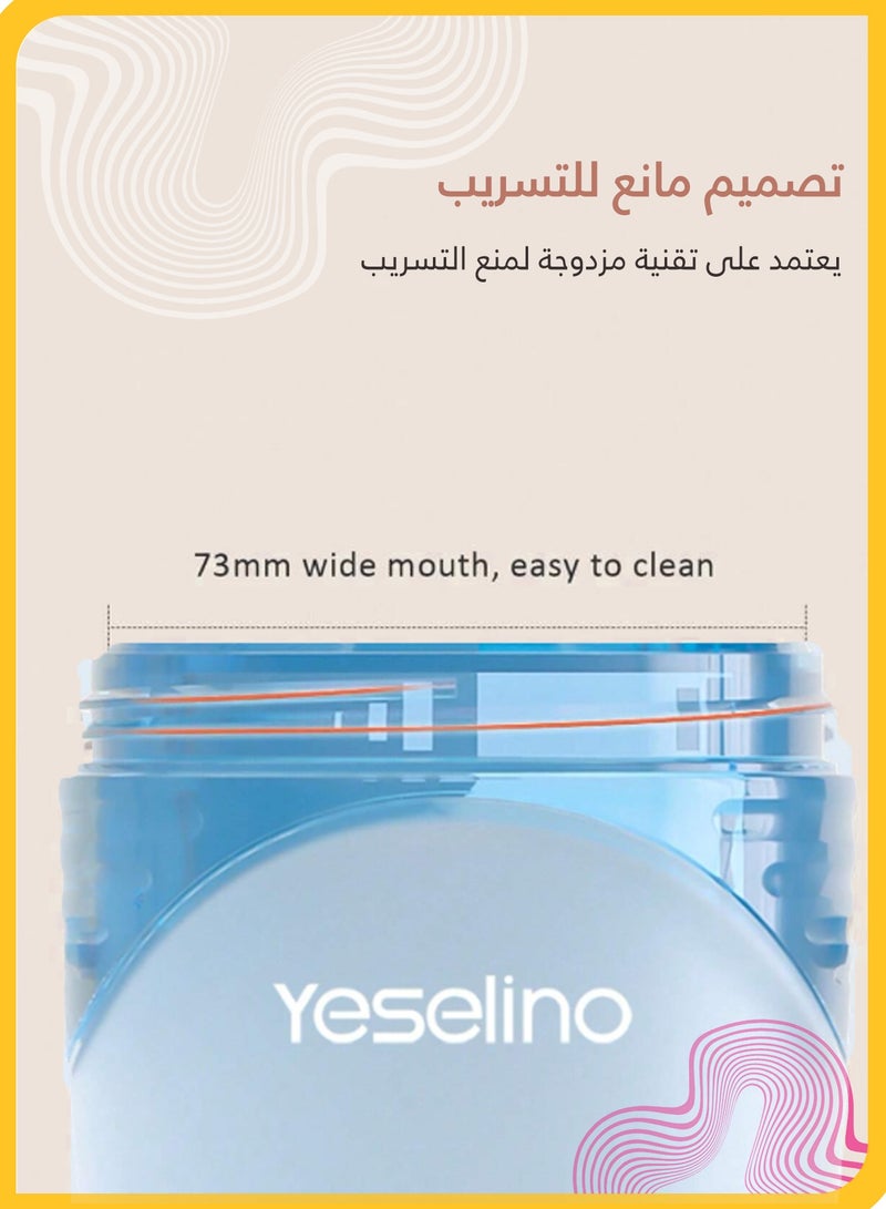 yeselino 240ml Liquid Silicone Baby Bottle, Training Cup, Single Pack, Soft Nipple Anti-Colic Feeding Bottle for Newborns, Squeeze to Feed Cup, Leak Proof, Portable, Ideal for Breastfeeding Combo (Blue) - Image 4