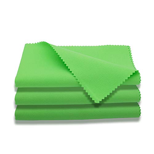 AAwipes Piano Cleaning Cloths Microfiber (3-Pack 12"x12") Plush Polishing Cloths for Musical Instruments Premium Cleaning Cloths for Guitar Violin Clarinet Trumpet Sax Universal (HCIS-1212-G-3) - Image 1