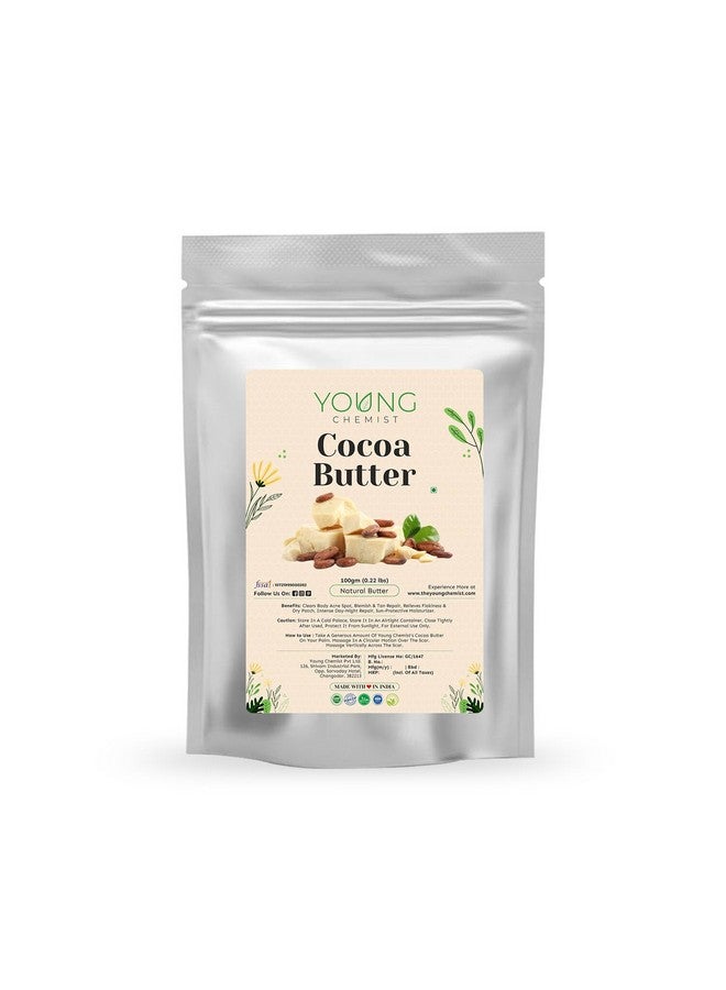 Young Chemist Natural Unrefined Cocoa Butter For Personal Care, Skin And Hair care, Moisturization 100 GM
