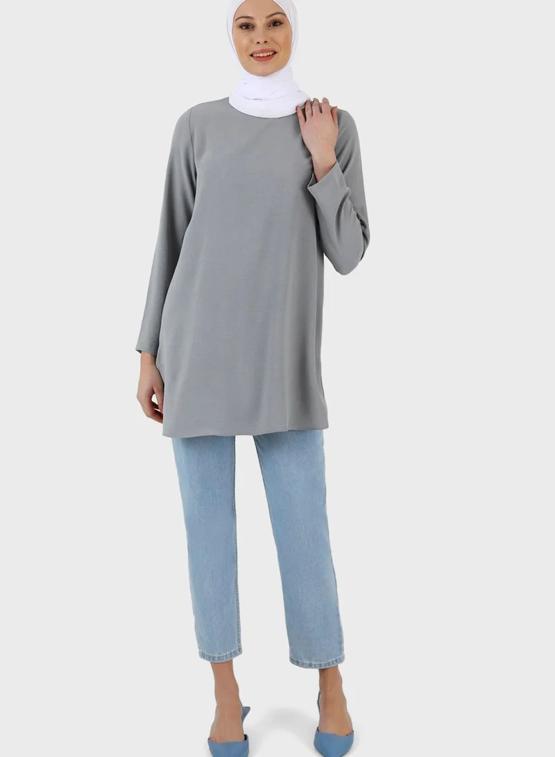 Refka by modanisa Round Neck Tunic
