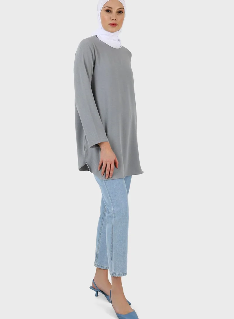 Refka by modanisa Round Neck Tunic