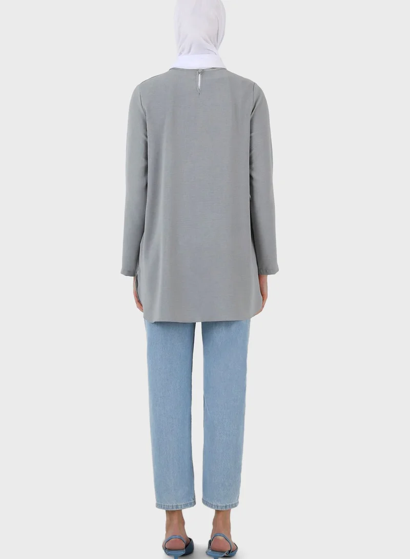 Refka by modanisa Round Neck Tunic