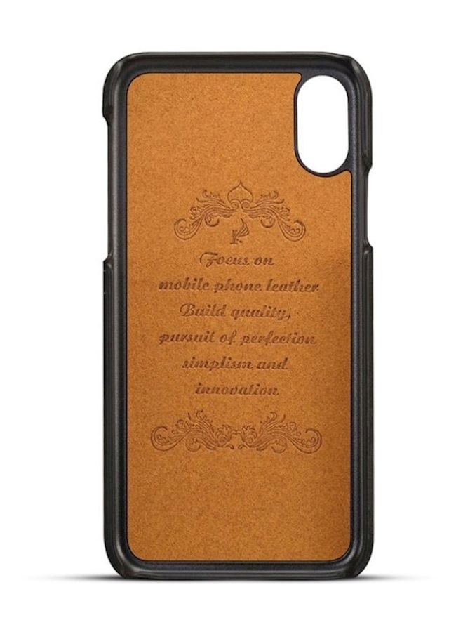 Loquat Flip Case Cover For Apple iPhone X Brown - Image 4