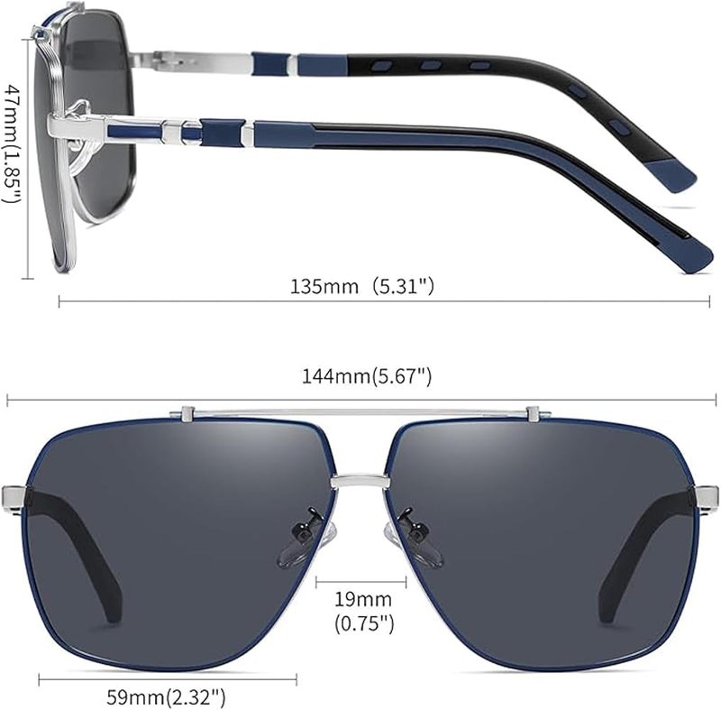 Joopin Oversized Square Polarized Sunglasses for Men Women UV400 Protection - Image 3