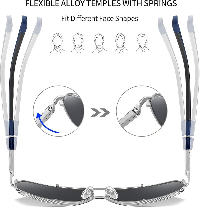 Joopin Oversized Square Polarized Sunglasses for Men Women UV400 Protection - Image 4