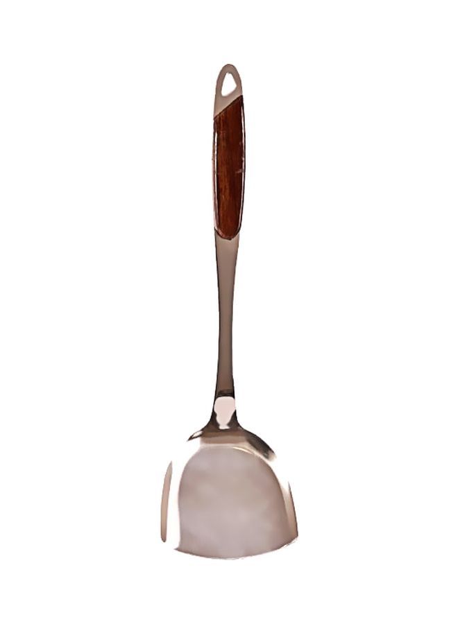 NIBEMINENT Steel Spoon Silver/Brown 35centimeter