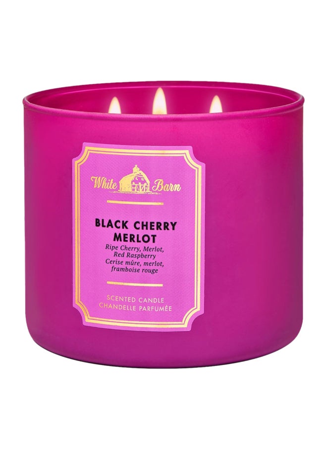 Bath & Body Works Black Cherry Merlot 3-Wick Candle 