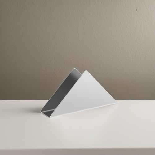 luvtree Silver Stainless Steel 304 Napkin Holder, Modern Triangle Cocktail Napkin Dispenser Organizer for Kitchen Countertops, Dinner Tables, Picnic Tables - Image 5