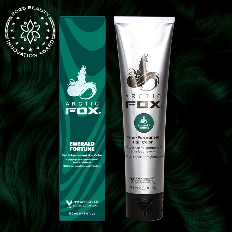Arctic Fox Semi-Permanent Hair Dye, Emerald Fortune Teal Green, Vegan & Cruelty-Free, Ammonia-Free, Hydrating Formula for All Hair Types, Vibrant Color, 1 Pack, 5.6 fl oz - Image 2