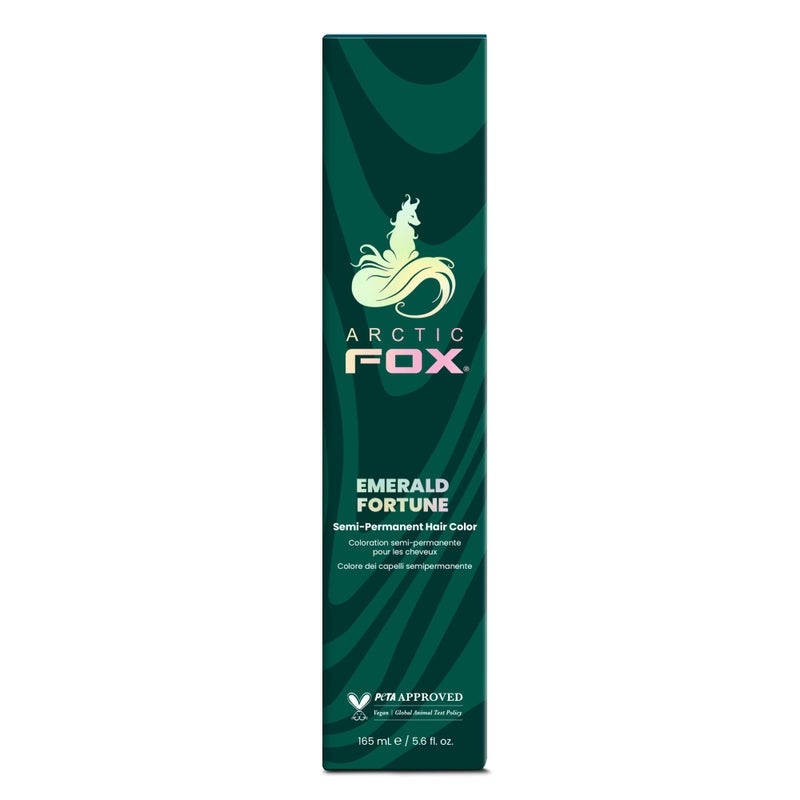 Arctic Fox Semi-Permanent Hair Dye, Emerald Fortune Teal Green, Vegan & Cruelty-Free, Ammonia-Free, Hydrating Formula for All Hair Types, Vibrant Color, 1 Pack, 5.6 fl oz - Image 1