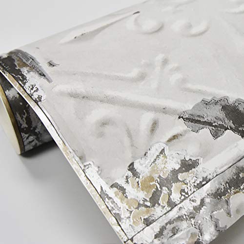 NuWallpaper Vintage Tin Tile Peel & Stick Wallpaper - Image 4